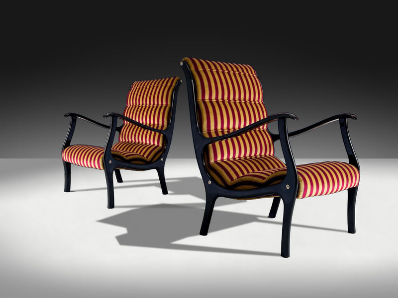Pair of Italian Mid-Century Armchairs ‘Mitzi’ by Ezio Longhi for Elam