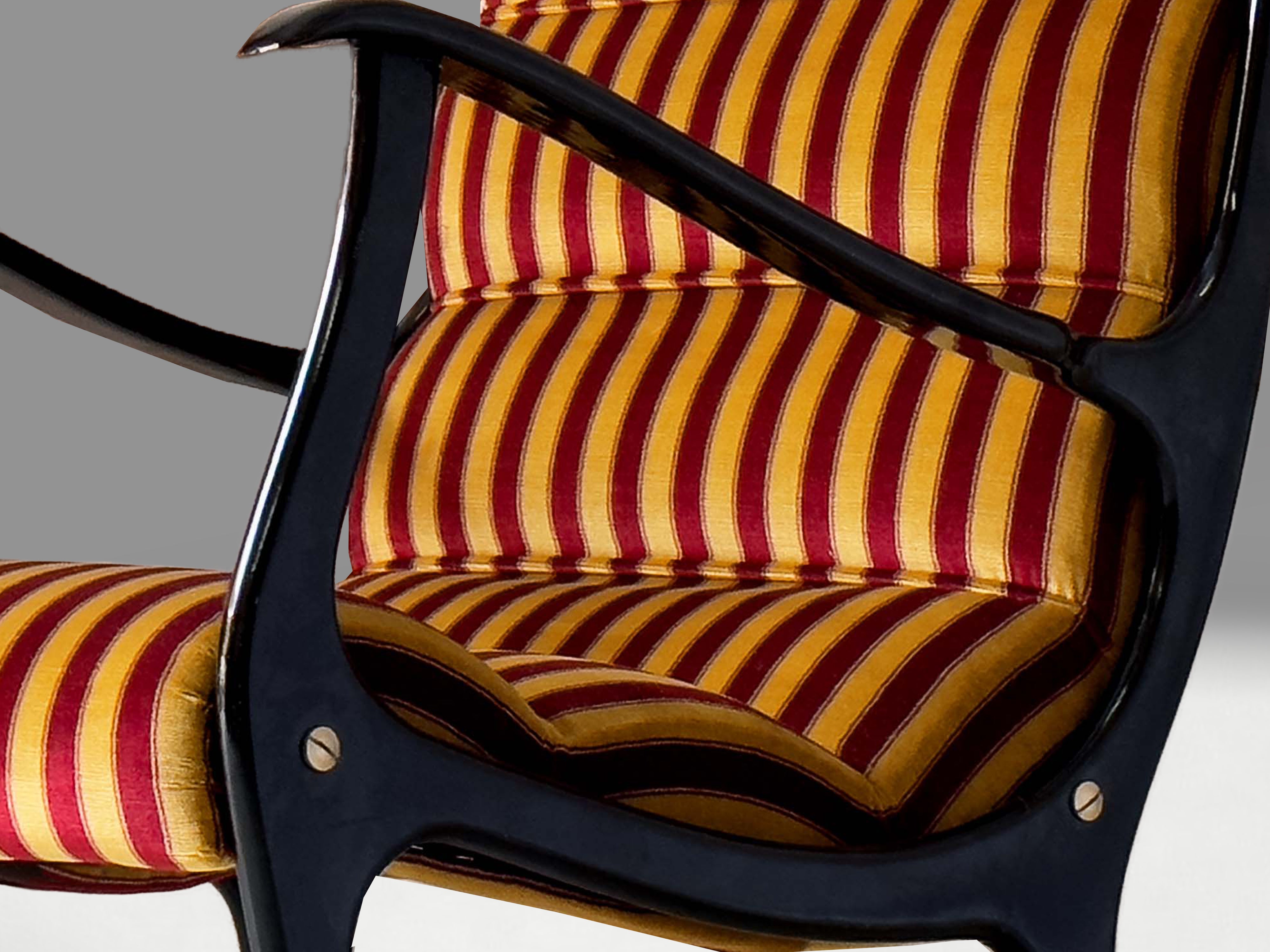 Pair of Italian Mid-Century Armchairs ‘Mitzi’ by Ezio Longhi for Elam