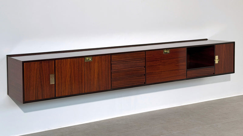 Italian Mid-Century wall-mounted Sideboard by Vittorio Dassi, 1950s