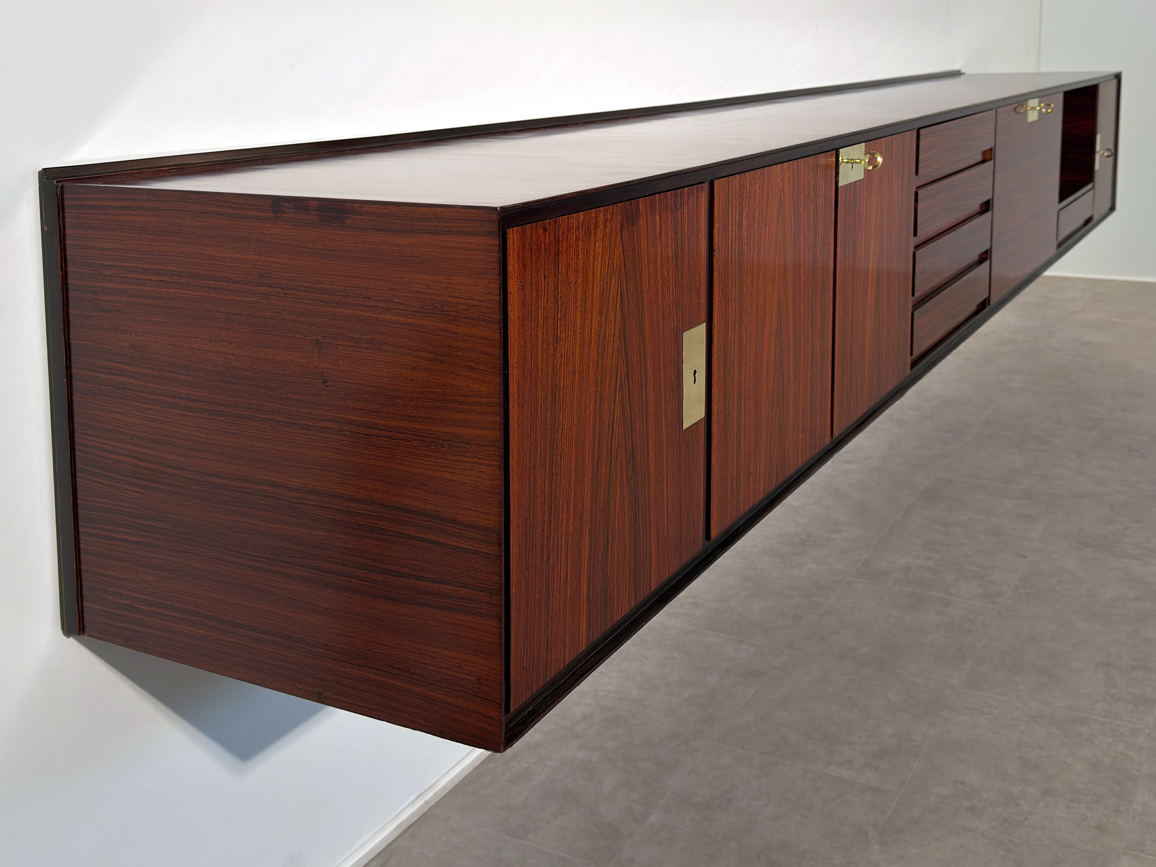 Italian Mid-Century wall-mounted Sideboard by Vittorio Dassi, 1950s