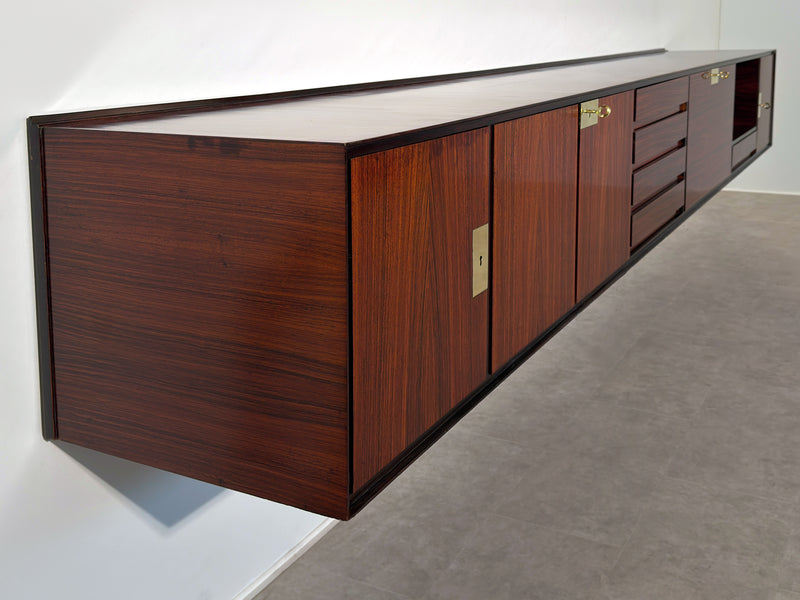 Italian Mid-Century wall-mounted Sideboard by Vittorio Dassi, 1950s